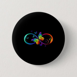 Butterfly Infinity Symbol Kunst Autismus Bewusstse Button