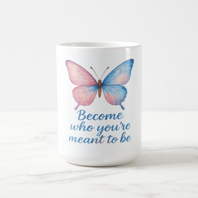 Butterfly Inspirational Candle Label  Kaffeetasse (Mittel)