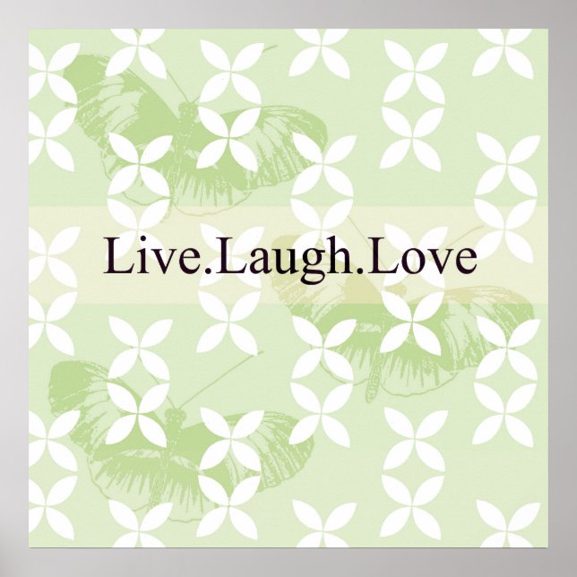 Butterfly Inspirations Live Laugh Love Poster (Vorne)