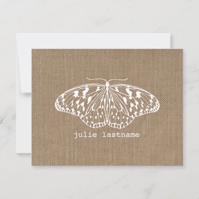 Butterfly-Inspirierte Butterfly-Notecards Mitteilungskarte (Vorderseite)