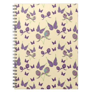 Butterfly Join Cream Spiral-Bound Notebook Notizblock