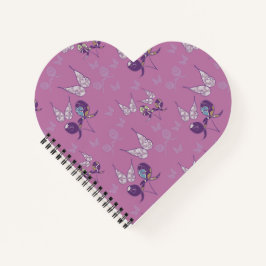Butterfly Joy Heart-Shaped Spiral-Bound Notebook Notizbuch