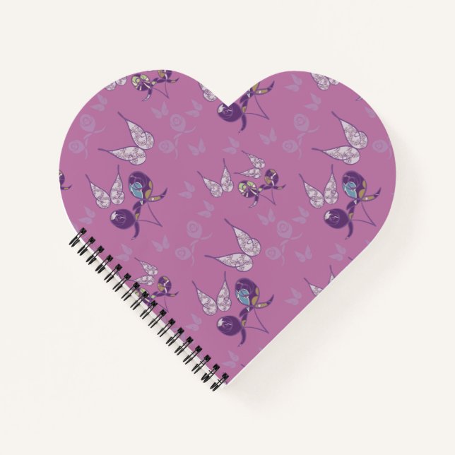 Butterfly Joy Heart-Shaped Spiral-Bound Notebook  Notizbuch (Vorderseite)