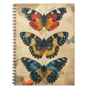 Butterfly Kaleidoskop: Vintage Postkarte Notizblock