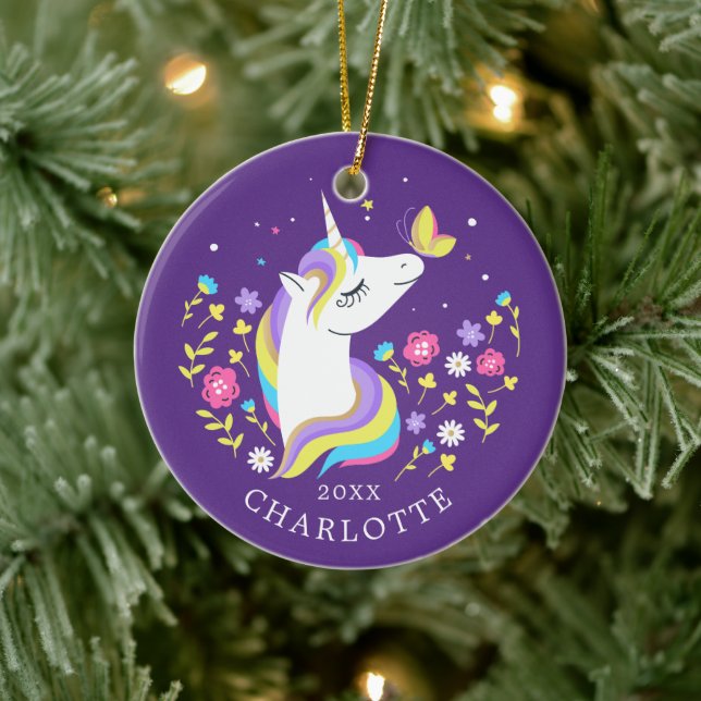 Butterfly Kiss Unicorn Weihnachtsschmuck (Baum)