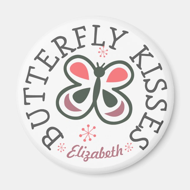 Butterfly Kisses & Adoption wünscht Adoption Dusch Magnet (Vorne)
