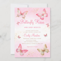Butterfly Kisses and Baby Wish Girl Baby Shower