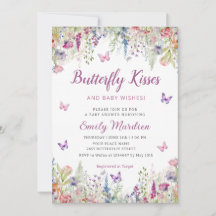 Butterfly Kisses and Baby Wish Girl Baby Shower