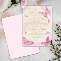 Butterfly Kisses and Baby Wish Girl Baby Shower