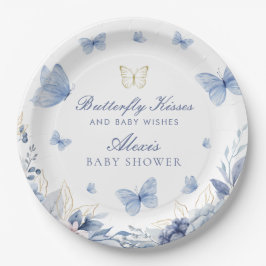Butterfly Kisses and Baby wünscht Boy Baby Dusche Pappteller