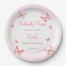 Butterfly Kisses and Baby wünscht Pink Baby Dusche