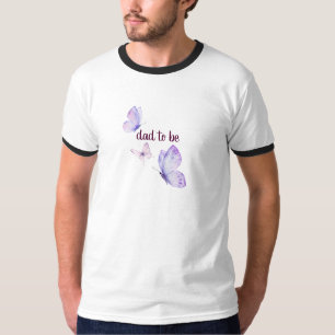 Butterfly Kisses & Baby Wünsche Lila Vater T-Shirt