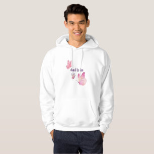 Butterfly Kisses & Baby Wünsche rosa Vater Hoodie