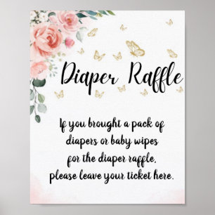 Butterfly Kisses & Baby wünscht Windeln Raffel-Zei Poster