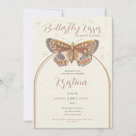 Butterfly Kisses Boho Baby Girl Dusche Einladung