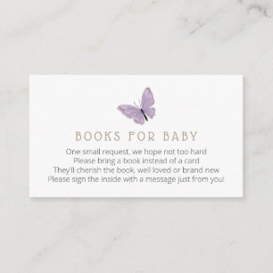 Butterfly Kisses Bücher für Babyverpackungskarten Begleitkarte