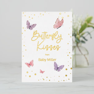 Butterfly Kisses Danke Folieneinladung