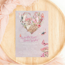 Butterfly Kisses Enchanted Forest Baby Shower Einladung