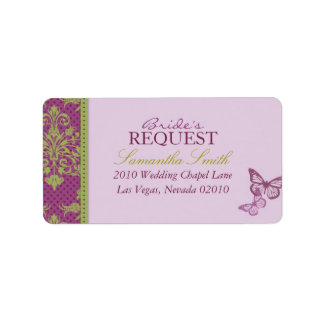 Butterfly Kisses Flirt-Adressetikett Adressaufkleber