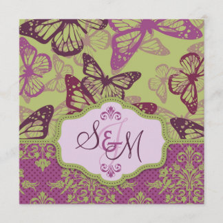 Butterfly Kisses Flirt Hochzeit Einladung Platz