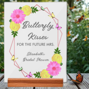 Butterfly Kisses for the Future Mrs. Brautparty Acrylschild