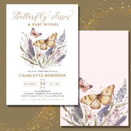 Butterfly Kisses Girl Baby Shower Einladung