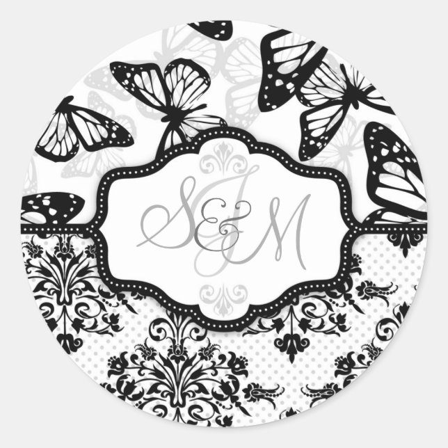 Butterfly Kisses Sticker_DrMullins Runder Aufkleber (Vorderseite)