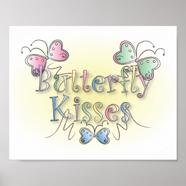 Butterfly Kisses Wall Art Poster (Vorne)