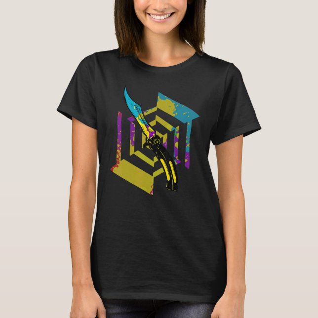 Butterfly Knife Balisong Zitat 21 T-Shirt (Vorderseite)
