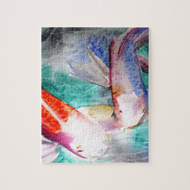 Butterfly Koi Aquarell Japanische Fischkunst (Vertikal)