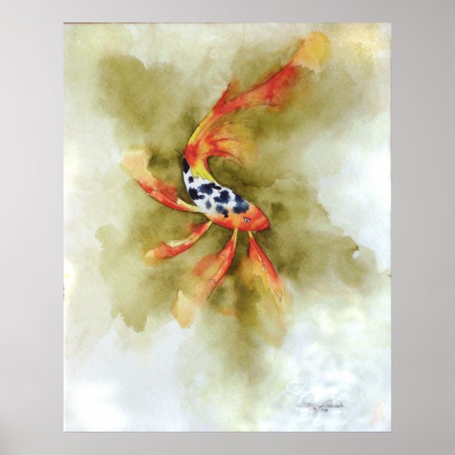 Butterfly Koi Fish Print Poster (Vorne)