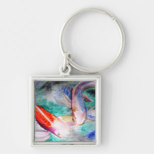 Butterfly Koi watercolour Japanese Fish Art Schlüsselanhänger