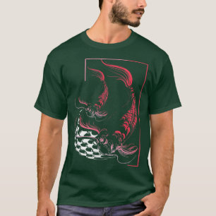 Butterfly Koi Yin Yang Art On Koi Pond 89  T-Shirt