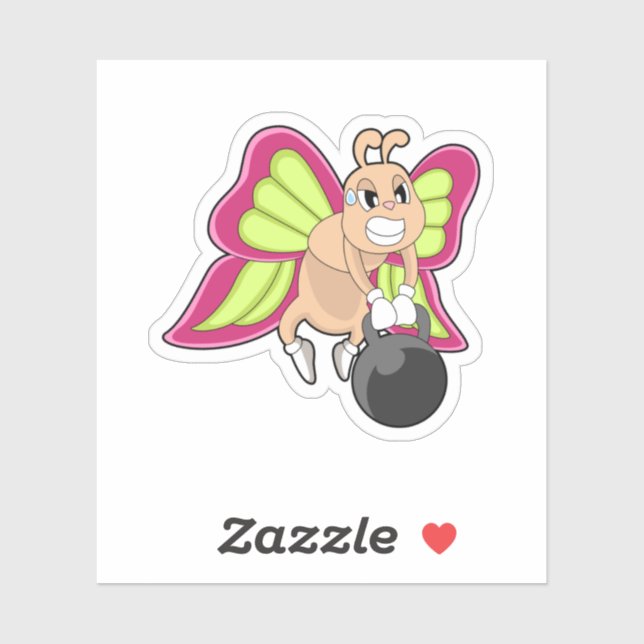 Butterfly-Krafttraining Dumbell Aufkleber (Blatt)