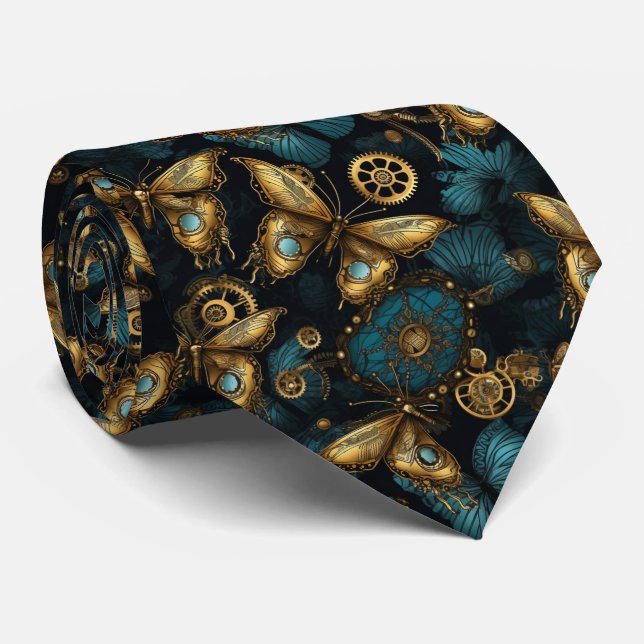 Butterfly Krawatte - Steampunk Men's Neck Tie (Gerollt)
