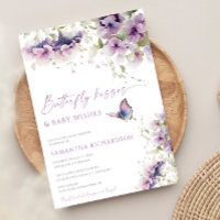 Butterfly-Küsse und Baby wünscht lila Lavendel