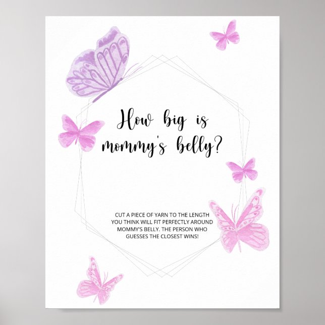 Butterfly küsst, wie groß das Bauchspiel der Mama  Poster (Vorne)