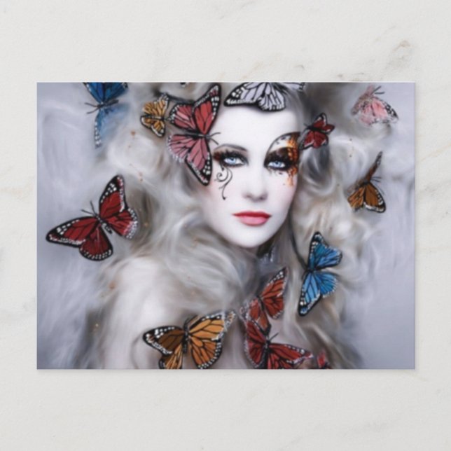 Butterfly Lady Postkarte (Vorderseite)