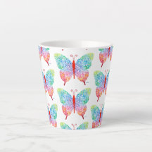 Butterfly Latte Tasse