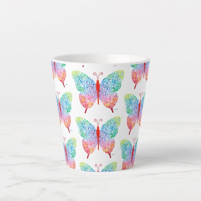 Butterfly Latte Tasse (Vorderseite)