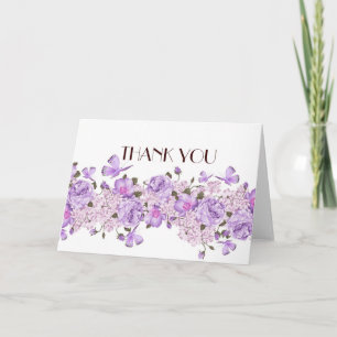 Butterfly Lavender Floral Garden Vielen Dank Dankeskarte