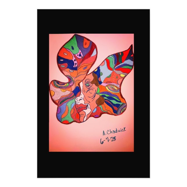 Butterfly Leaf Portrait Photo Enlargement Fotodruck (Vorne)