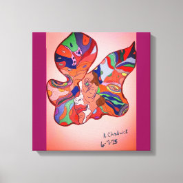 Butterfly Leaf Portrait Stretched Canvas Print Leinwanddruck