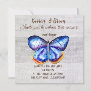 Butterfly-Leinwand-Einladung Einladung