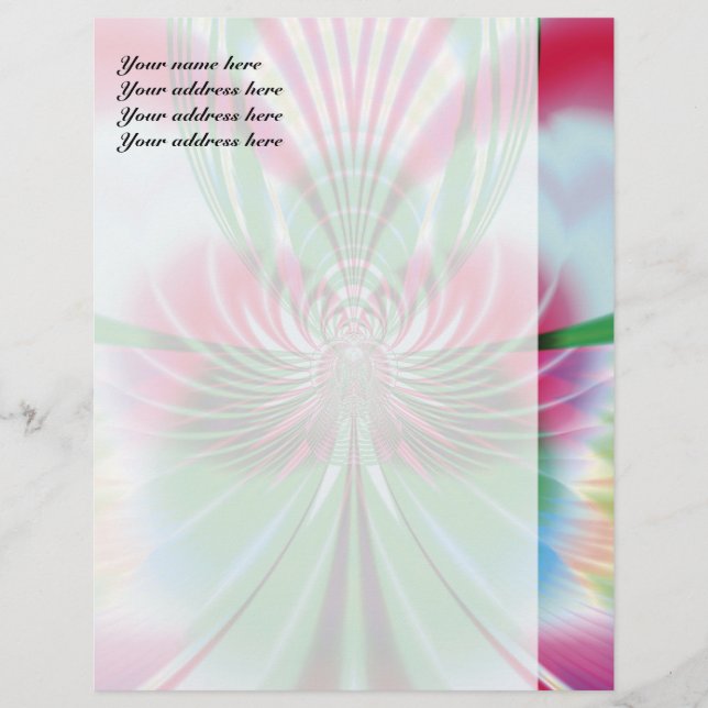 Butterfly Letterdesign Briefkopf (Vorderseite)