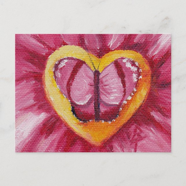 Butterfly-Liebe-Agar Postkarte (Vorderseite)