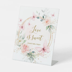 Butterfly Liebe ist Sweet Leckerei Gefallen Zeiche Sockelschild