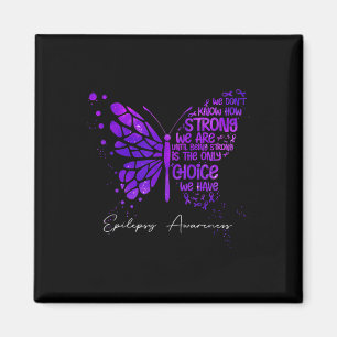 Butterfly Lila Ribbon Epilepsie Bewusstsein Magnet