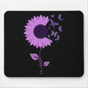 Butterfly Lila Ribbon Sonnenblumen Überdosierung A Mousepad