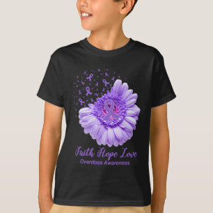 Butterfly Lila Ribbon Sonnenblumen Überdosierung A T-Shirt